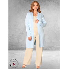 Base Level Cardigan Ayla Long  Light Blue